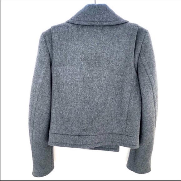 Rare! Stella McCartney Gray Wool Moto Biker Jacket Like New! - Picture 9 of 16